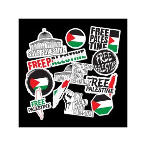 Free Palestine Stickers vinylové samolepky