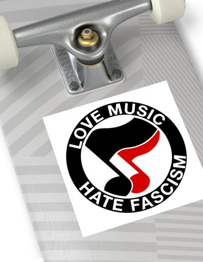 Love Music Hate Fascism vinylové samolepky