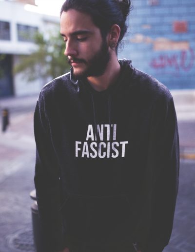 ANTIFASCIST unisex mikina s kapucí