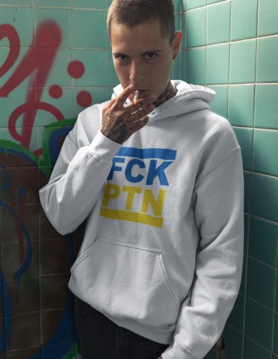 FCK PTN Fuck Putin unisex mikina s kapucí