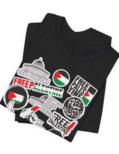 Free Palestine Stickers Unisex Tričko