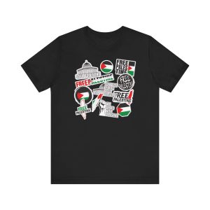 Free Palestine Stickers Unisex Tričko