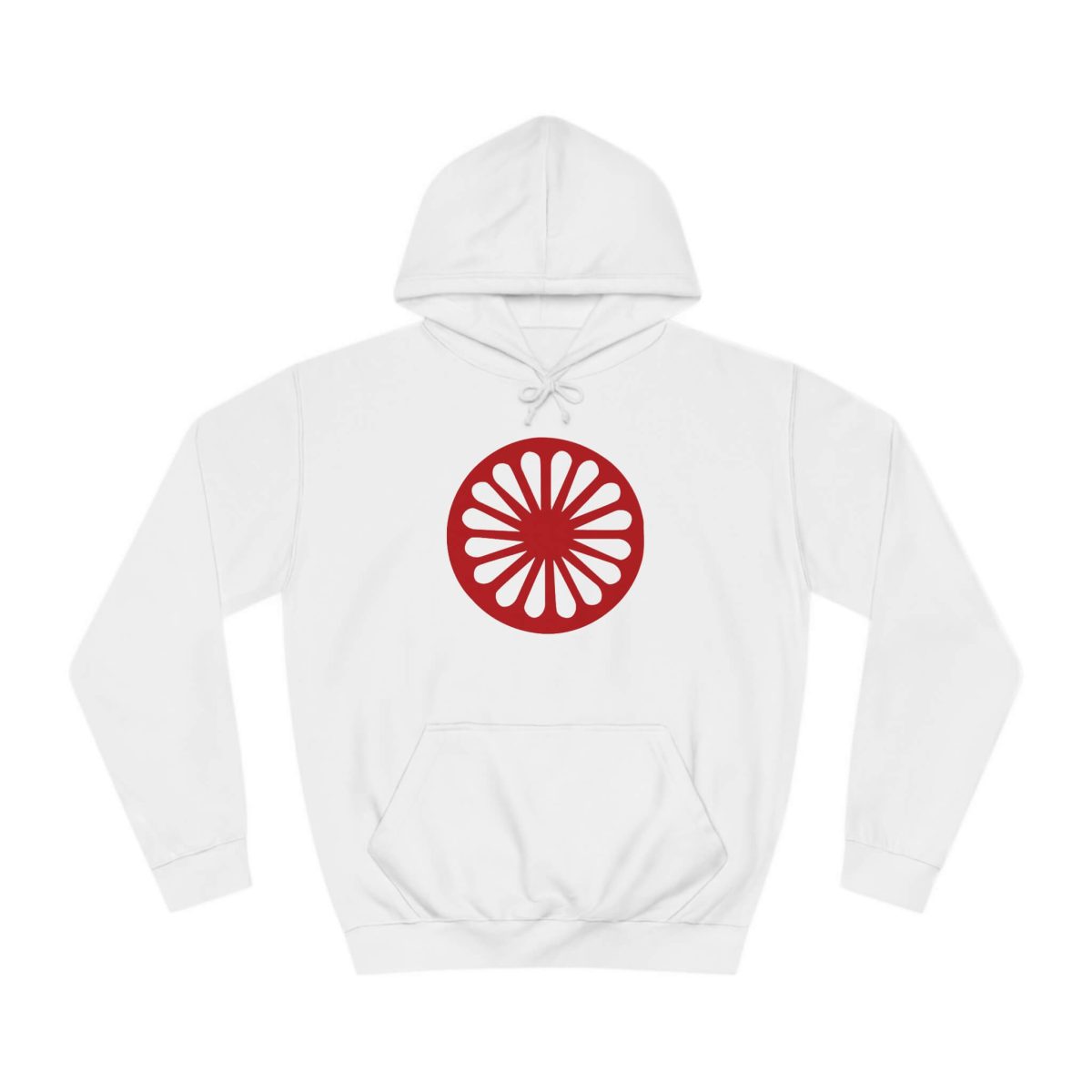 Romské kolo (červená čakra) unisex mikina s kapucí