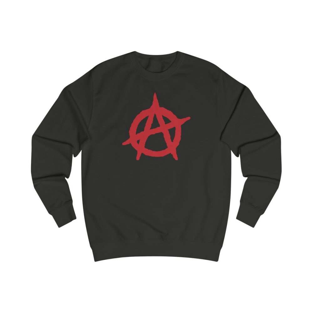 Anarchy Red Anarchist Symbol unisex mikina bez kapuce