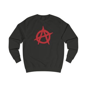 Anarchy Red Anarchist Symbol unisex mikina bez kapuce