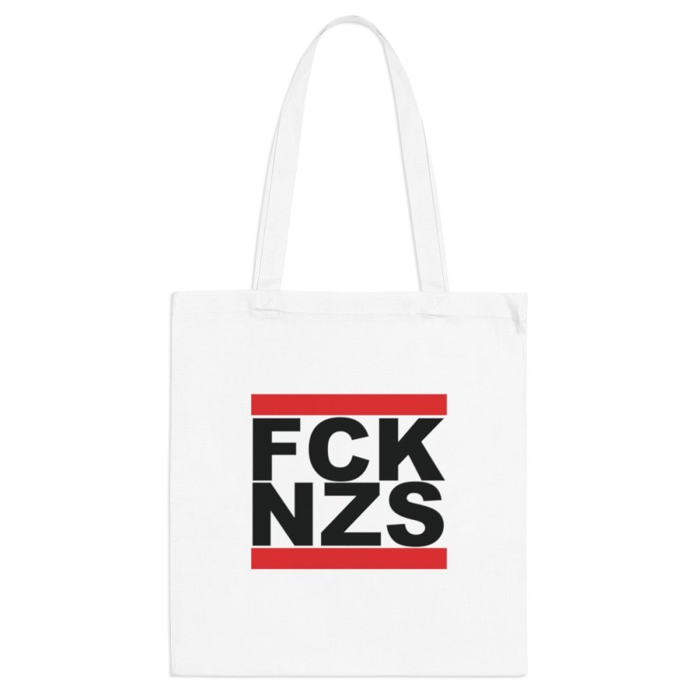 FCK NZS Fuck Nazis Black Font taška