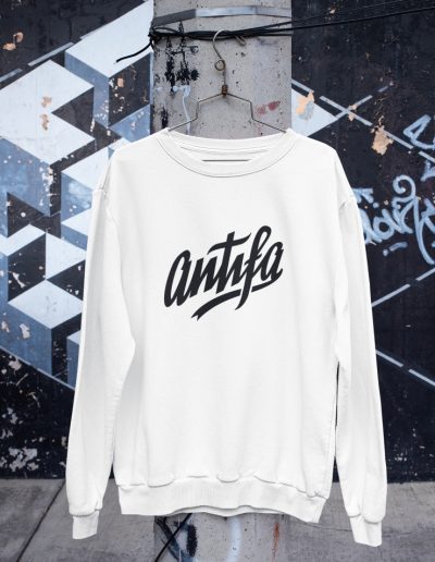 ANTIFA unisex mikina bez kapuce