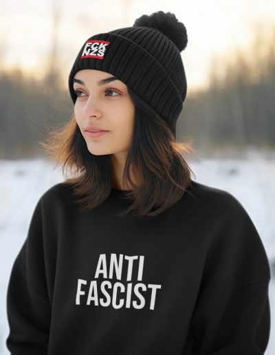 ANTIFASCIST unisex mikina bez kapuce