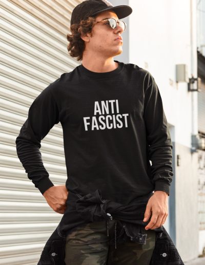 ANTIFASCIST unisex mikina bez kapuce