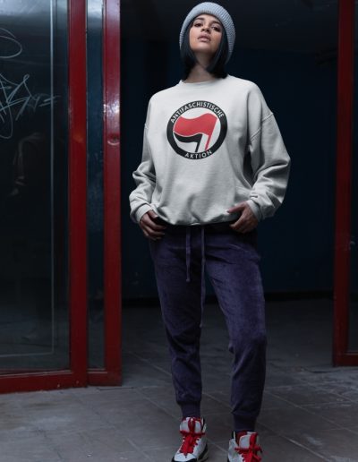 Antifa Antifaschistische Aktion unisex mikina bez kapuce