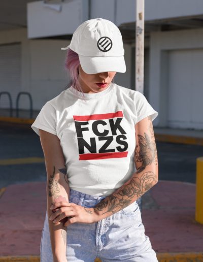 FCK NZS Fuck Nazis Black Font dámské tričko