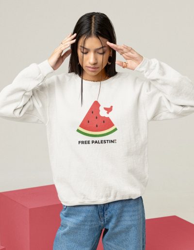 Free Palestine Watermelon unisex mikina bez kapuce