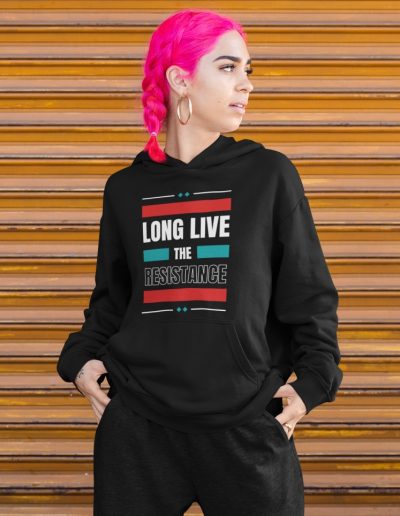 Long Live the Resistance unisex mikina s kapucí