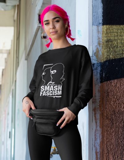 Smash Fascism unisex mikina bez kapuce