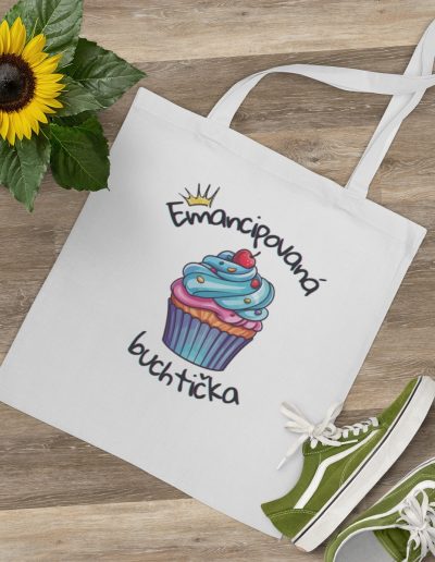 Emancipovaná buchtička cupcake taška