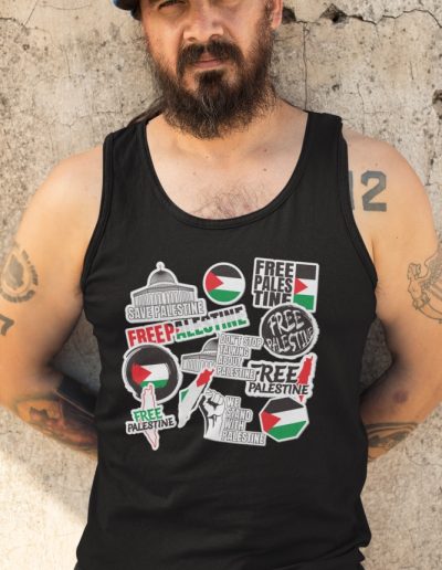 Free Palestine Stickers unisex tílko