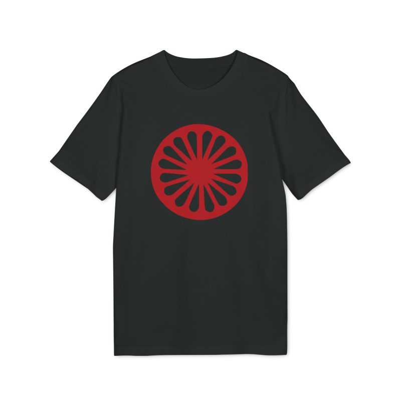 Romské kolo (červená čakra) unisex organické tričko