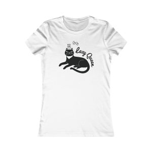 Lazy Cat Queen feministické dámské tričko