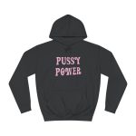 PUSSY POWER feministická mikina s kapucí