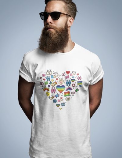 LGBTQ+ Pride Icons unisex organické tričko