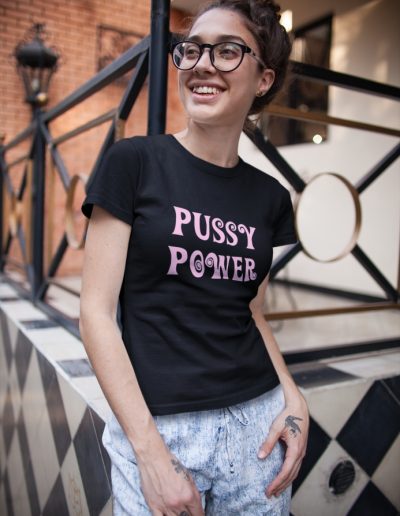 PUSSY POWER feministické dámské tričko