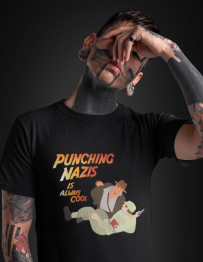 Punching Nazis is always cool unisex organické tričko