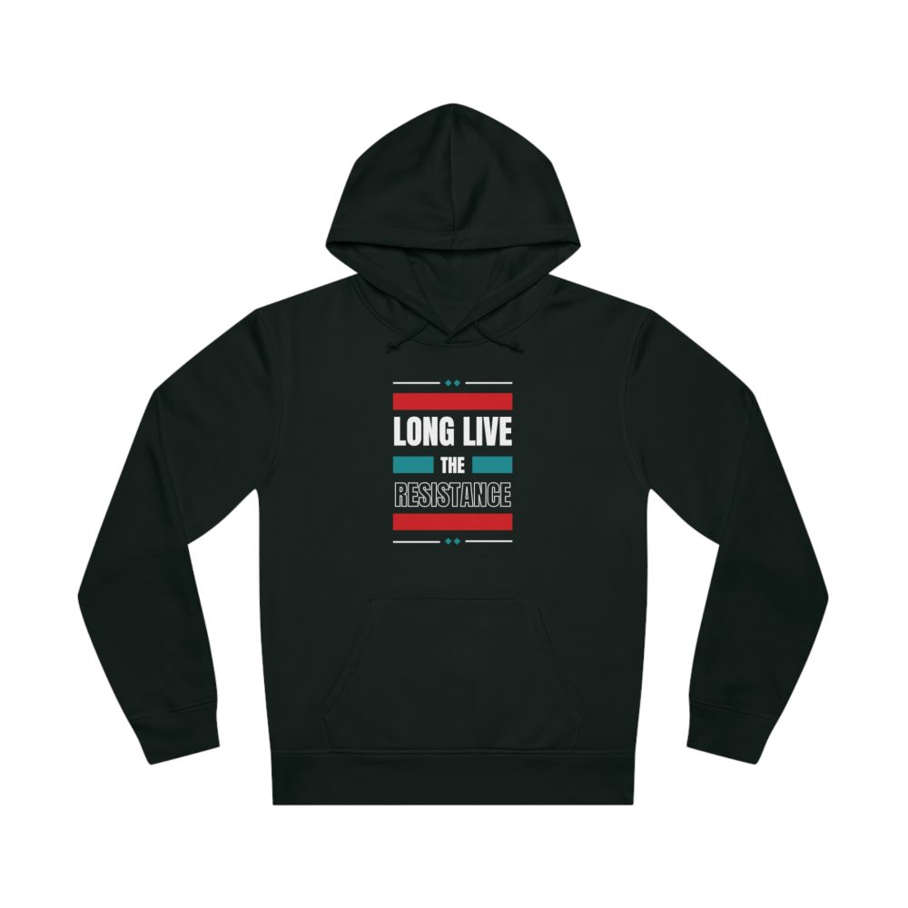 Long Live the Resistance organická unisex mikina s kapucí