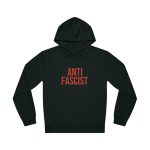 ANTIFASCIST red organická unisex mikina s kapucí