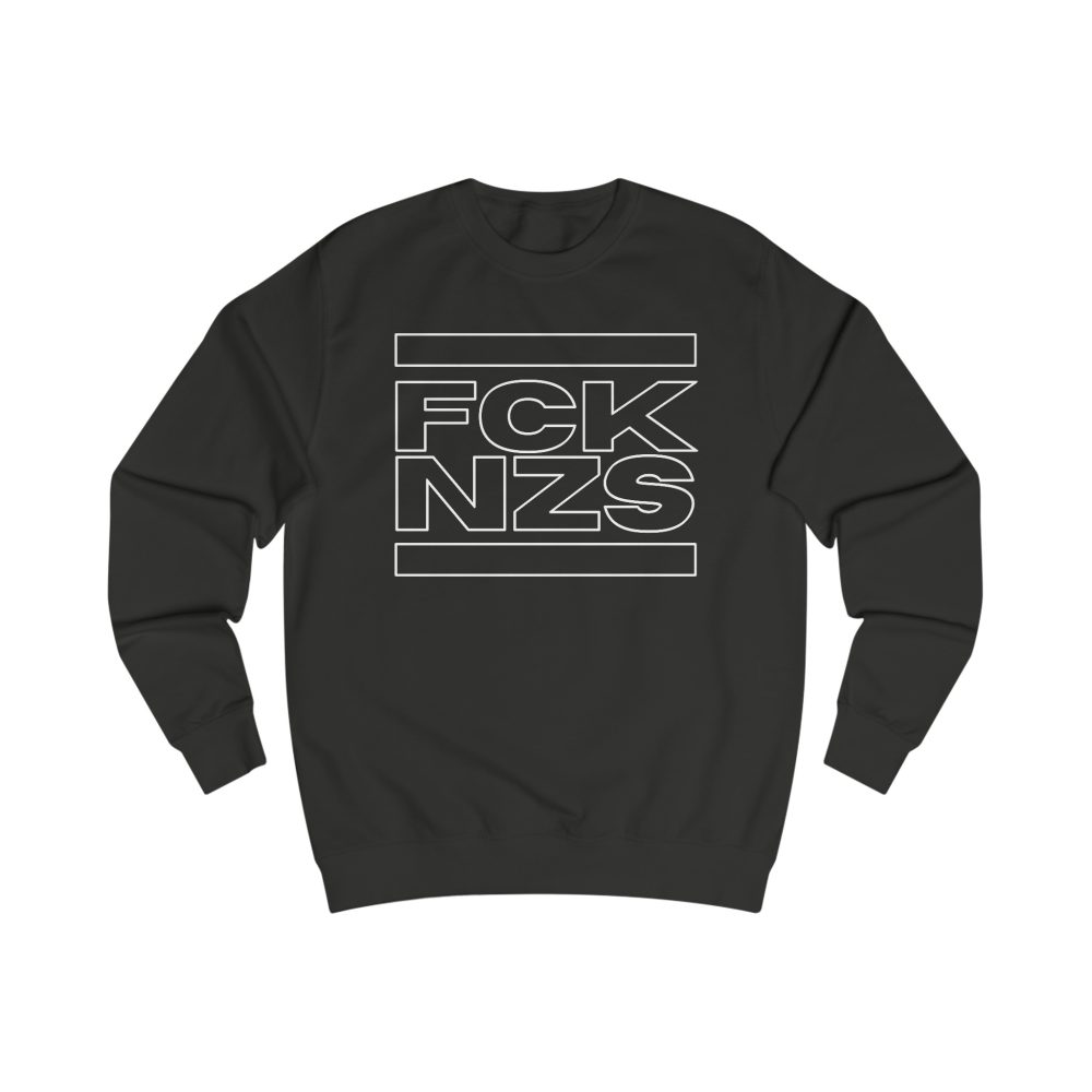 FCK NZS Outline unisex mikina bez kapuce