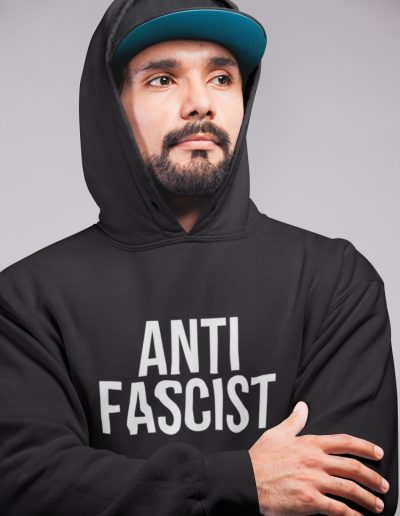 ANTIFASCIST organická unisex mikina s kapucí