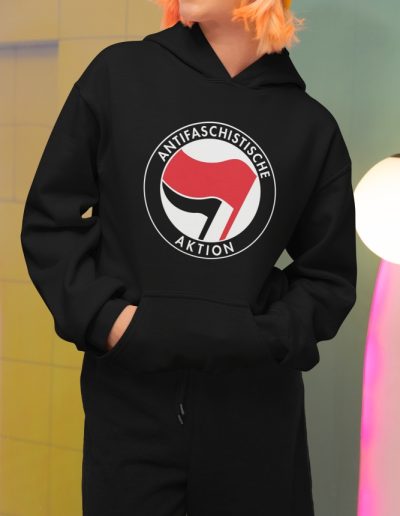 Antifa Antifaschistische Aktion organická unisex mikina s kapucí