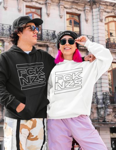 FCK NZS Outline organická unisex mikina s kapucí