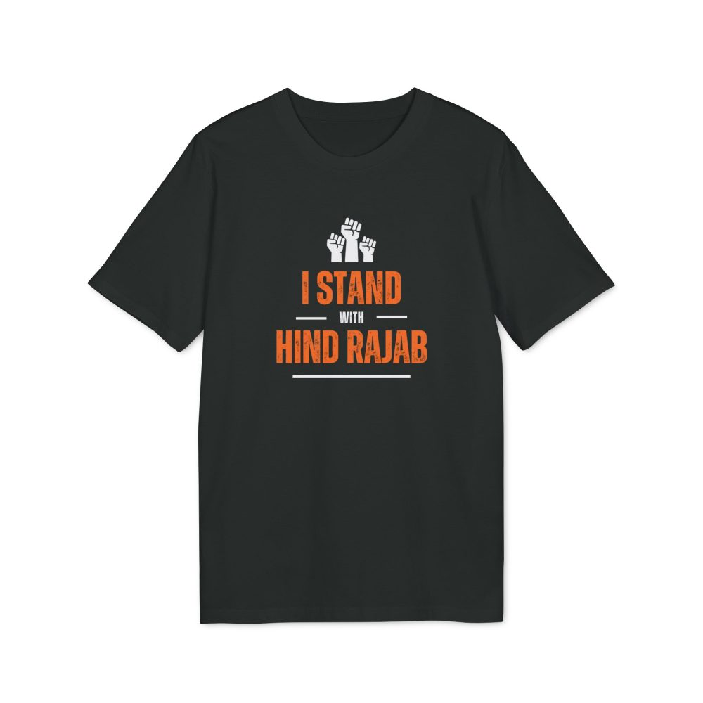 I Stand with Hind Rajab unisex organické tričko