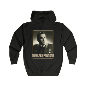 Josef Serinek (The Black Partisan) unisex mikina s kapucí na zip