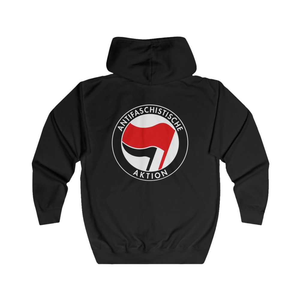 Antifa Antifaschistische Aktion unisex mikina s kapucí na zip