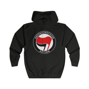 Antifa Antifaschistische Aktion unisex mikina s kapucí na zip