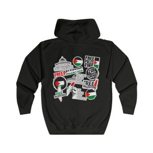 Free Palestine Stickers unisex mikina s kapucí na zip