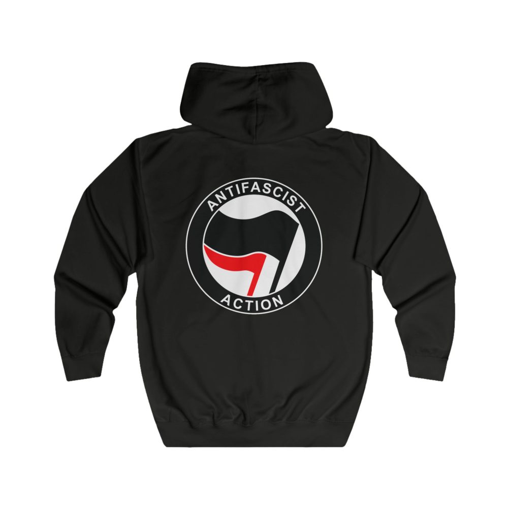 Antifascist Action unisex mikina s kapucí na zip