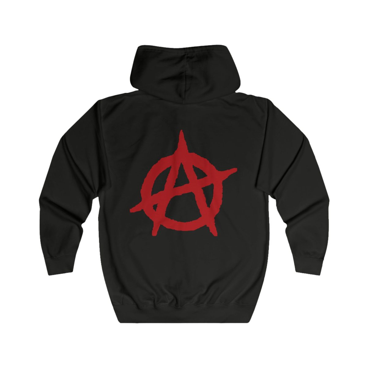 Anarchy Red unisex mikina s kapucí na zip