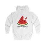 Free Palestine Watermelon unisex mikina s kapucí na zip