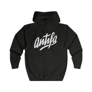 Antifa unisex mikina s kapucí na zip