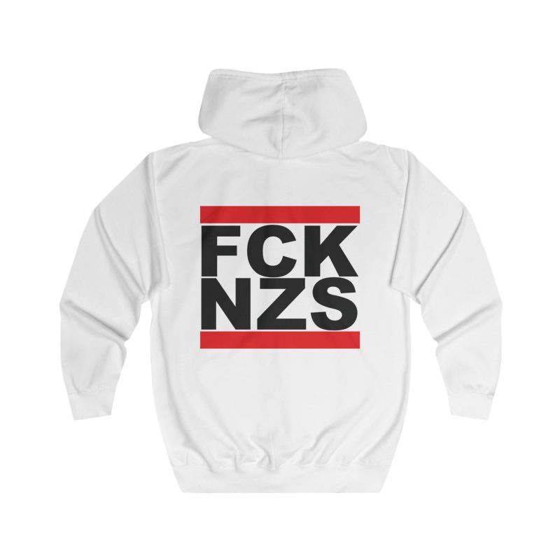 FCK NZS Black Font unisex mikina s kapucí na zip