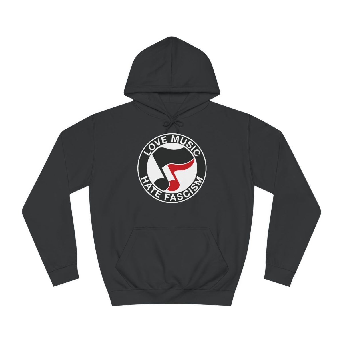 Love Music Hate Fascism Unisex mikina s kapucí