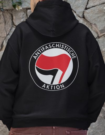 Antifa Antifaschistische Aktion unisex mikina s kapucí na zip