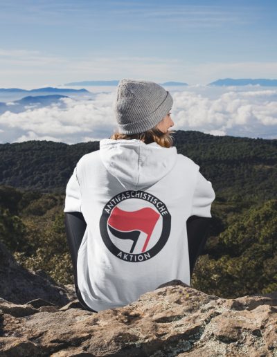 Antifa Antifaschistische Aktion unisex mikina s kapucí na zip