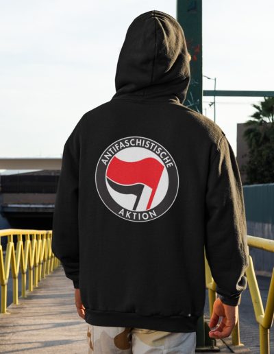 Antifa Antifaschistische Aktion unisex mikina s kapucí na zip