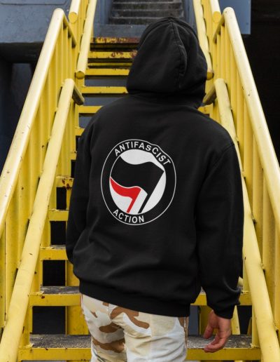 Antifascist Action unisex mikina s kapucí na zip