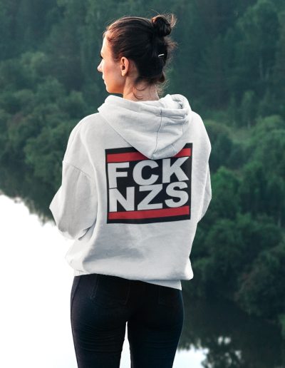 FCK NZS unisex mikina s kapucí na zip