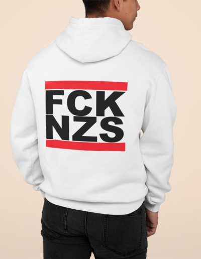 FCK NZS Black Font unisex mikina s kapucí na zip