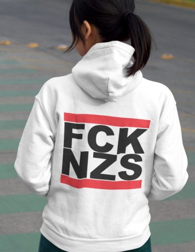 FCK NZS Black Font unisex mikina s kapucí na zip